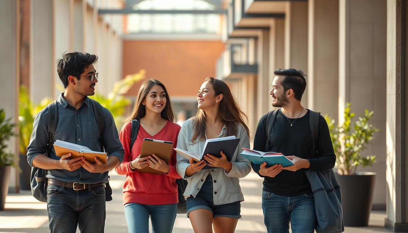Students working in research laboratory