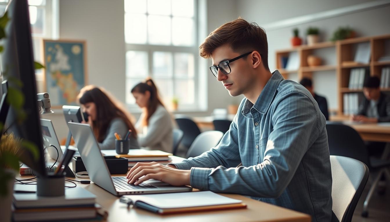 Modern university campus for students